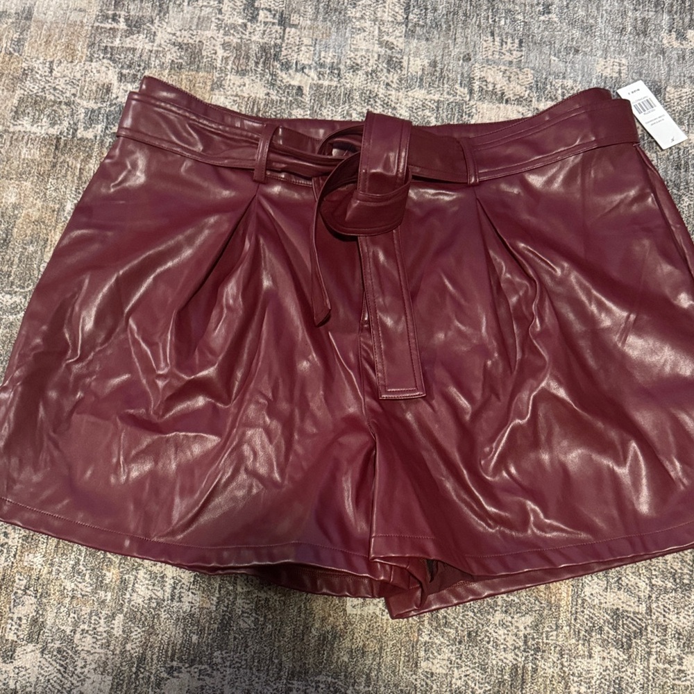 Fashion to Figure High Waist Wine Shorts